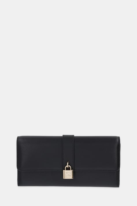 Karl Lagerfeld portfel skórzany K/AUTOGRAPH damski kolor czarny B1W32026