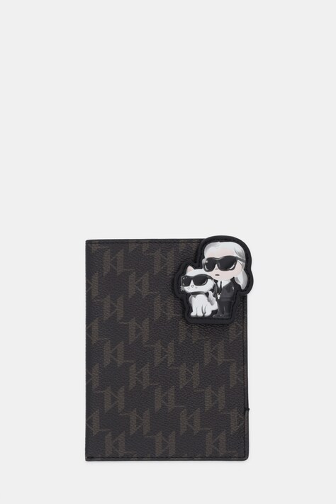 Karl Lagerfeld etui na paszport IKON MONOGRAM kolor brązowy B1W32017