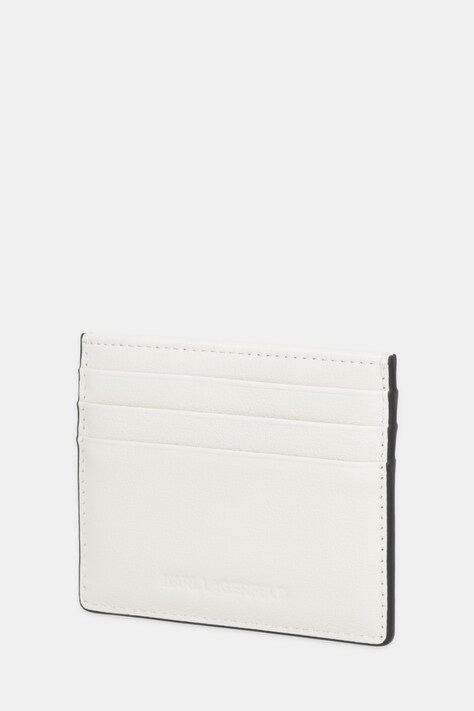 Шкіряний чохол на банківські карти Karl Lagerfeld K/SIGNATURE — SS26-PFD01F, білий — фото 2