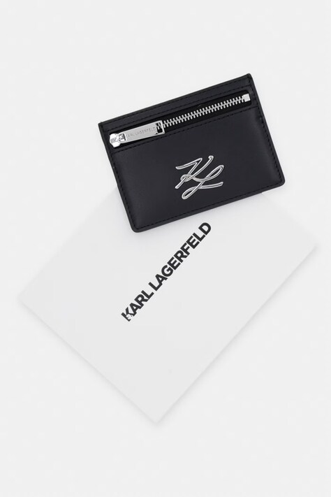 Karl Lagerfeld жіночі шкіряні K/AUTOGRAPH — SS26-PFD01I, чорний — фото 4