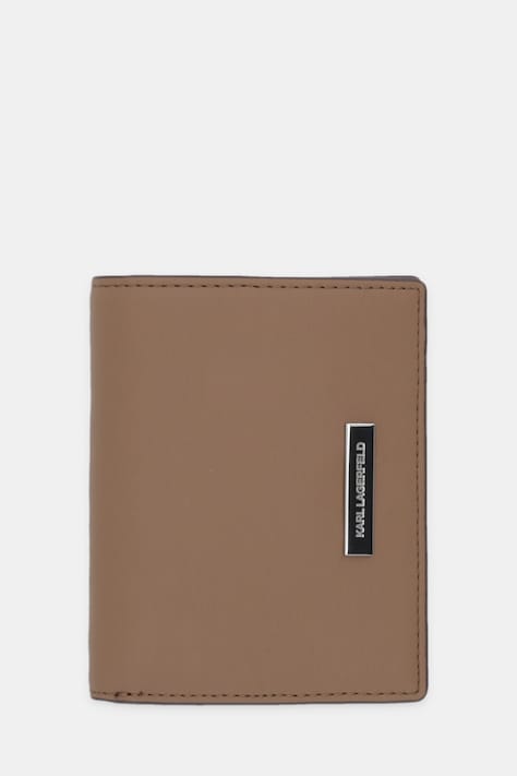 Karl Lagerfeld portfel IKON damski kolor beżowy B1W32004