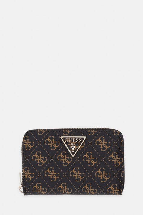 Guess portfel LAUREL damski kolor brązowy SWQL74 59140