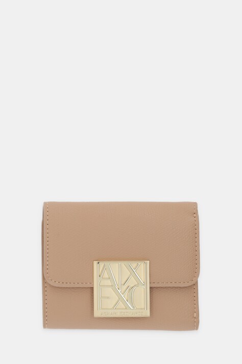 Armani Exchange portfel damski kolor beżowy XW001595 AF19895