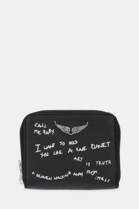 Δερμάτινο πορτοφόλι ZADIG&VOLTAIRE χρώμα: μαύρο, LWSG03735