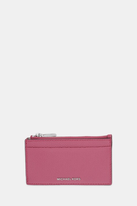 MICHAEL Michael Kors etui na karty skórzane kolor różowy 32F5SJ6D8L