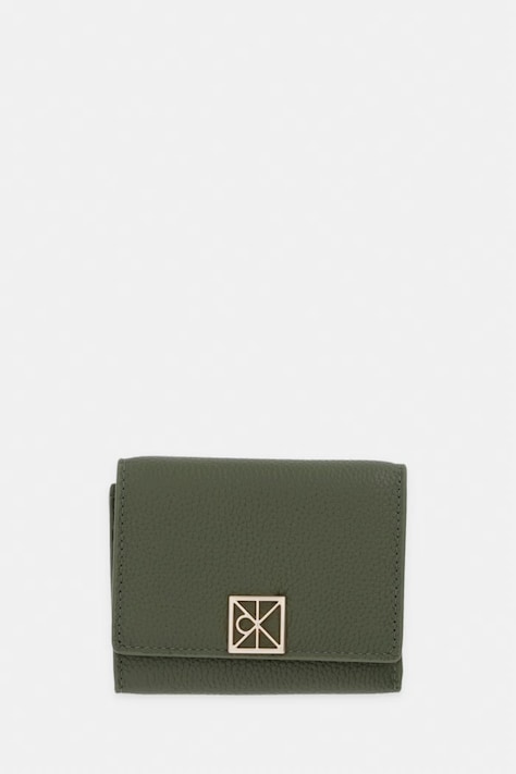 Calvin Klein novčanik RFID za žene kožni zeleni LV04F1128G