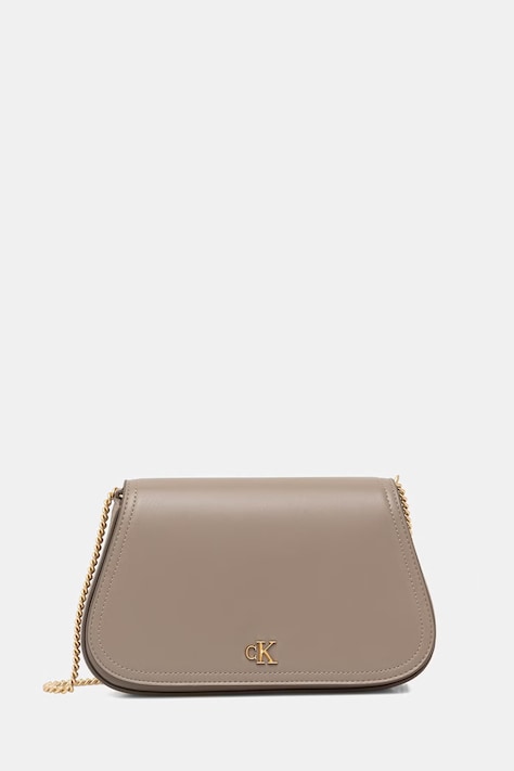 Calvin Klein geantă crossbody pentru femei, cu imitație de piele bej LV04F1153G