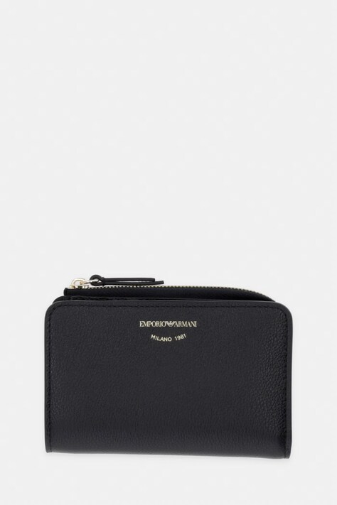 Emporio Armani portfel skórzany damski kolor czarny EW000369 AF19568