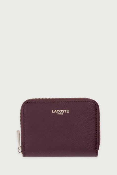 Lacoste Portfel damski skórzany bordowy NF5225PH