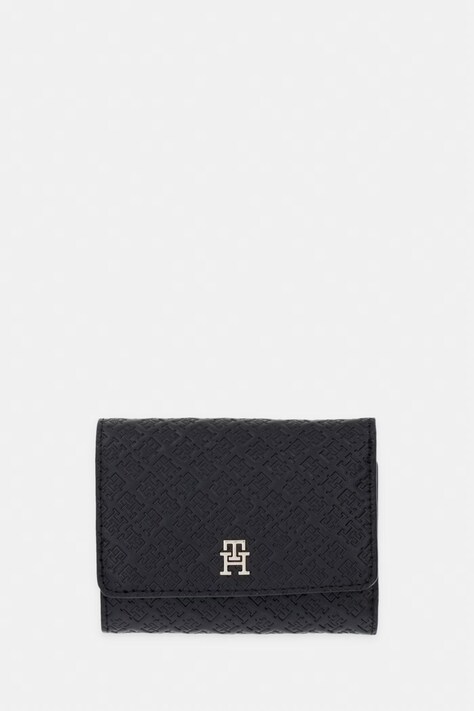 Tommy Hilfiger portfel damski z imitacji skóry czarny AW0AW18484