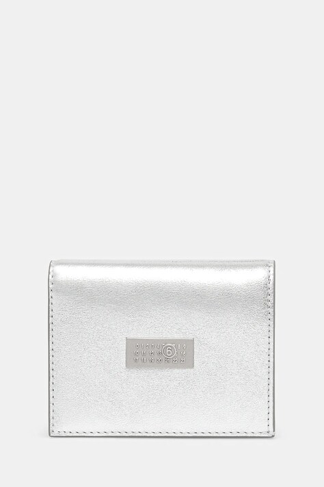 MM6 Maison Margiela portfel skórzany damski kolor szary SA5UI0015.P8874.T9002