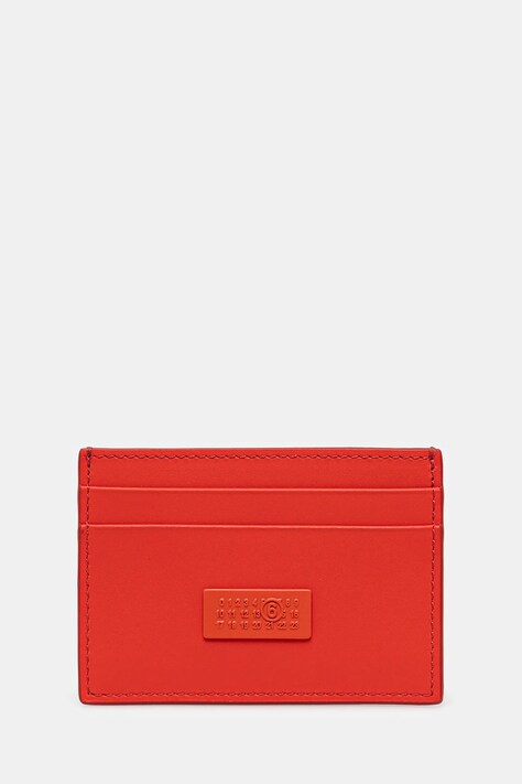 MM6 Maison Margiela etui na karty skórzane kolor czerwony SA5UI0026.P8886.T4020