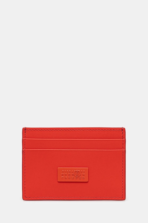 MM6 Maison Margiela etui na karty skórzane kolor czerwony SA5UI0026.P8886.T4020