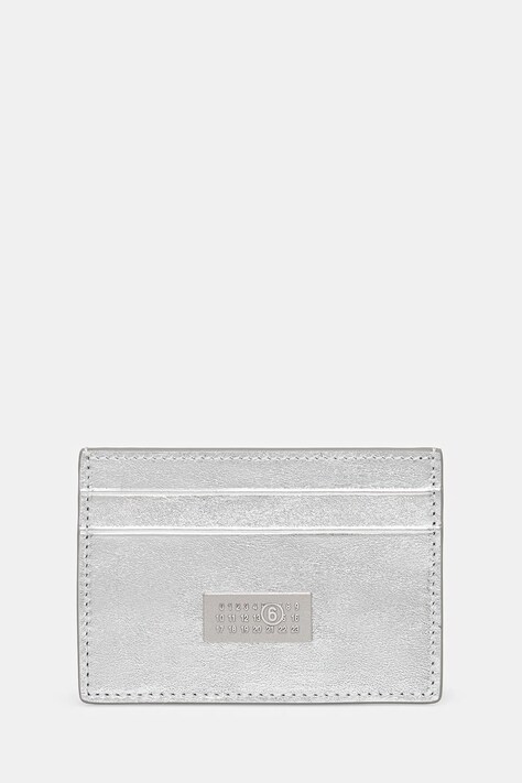 MM6 Maison Margiela etui na karty skórzane kolor szary SA5UI0026.P8874.T9002