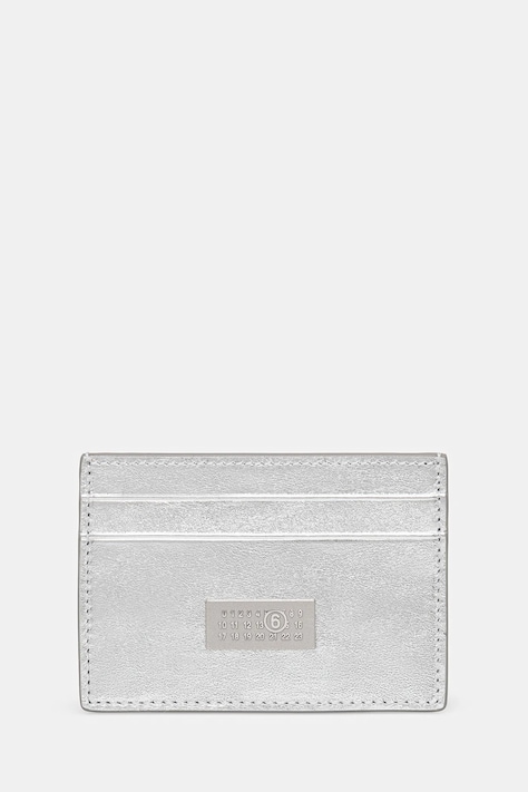 MM6 Maison Margiela etui na karty skórzane kolor szary SA5UI0026.P8874.T9002