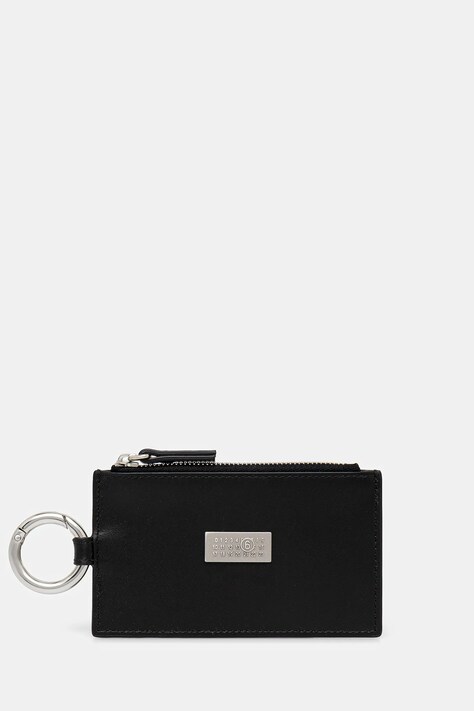 MM6 Maison Margiela portfel skórzany damski kolor czarny SA6UI0031.P8873.T8013