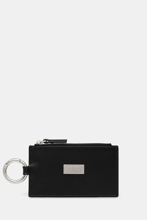 MM6 Maison Margiela portfel skórzany damski kolor czarny SA6UI0031.P8873.T8013