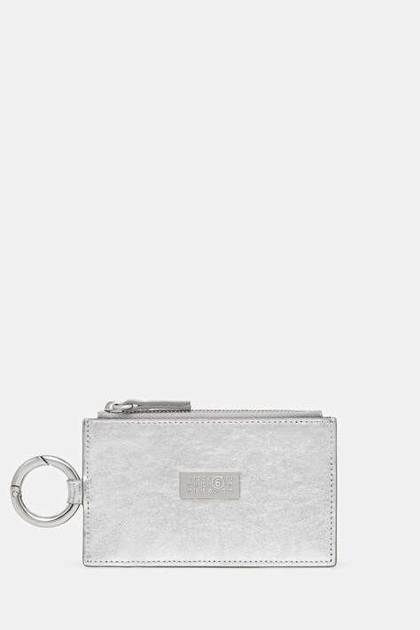 MM6 Maison Margiela portfel skórzany damski kolor szary SA6UI0031.P8874.T9002