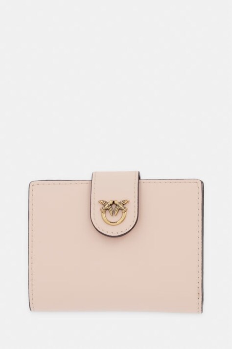 Pinko portfel damski skórzany różowy 102840 A0F1
