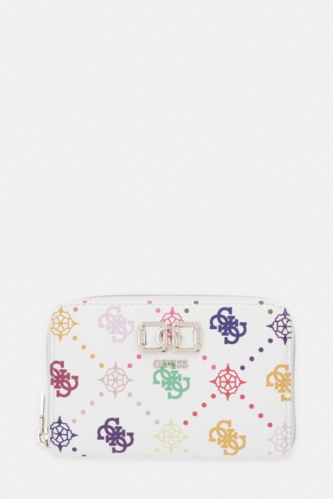 Guess portfel damski z imitacji skóry EMELIE biały SWGM99 28140