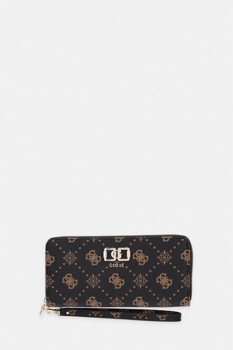 Guess peňaženka dámska z imitácie kože EMELIE hnedá SWGP99 28146