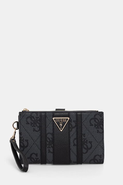 Guess портфейл дамски от имитация на кожа LAUREL сив SWSS74 59157