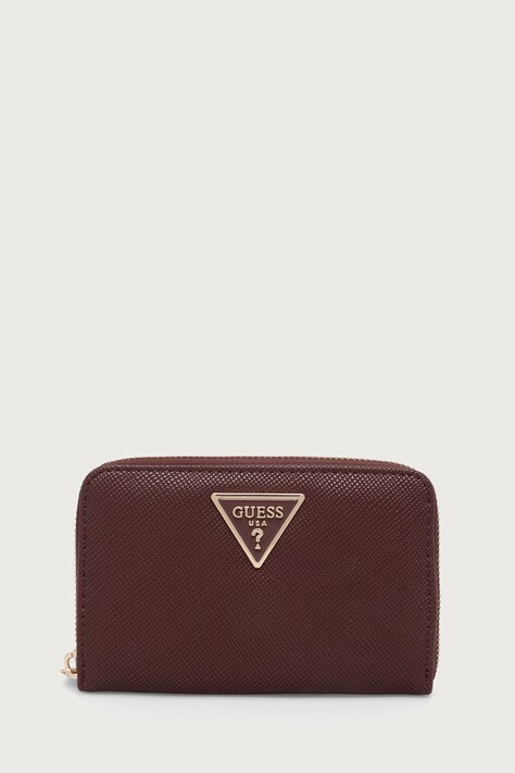 Guess Peněženka dámská z imitace kůže LAUREL burgundská SWZG74 59140