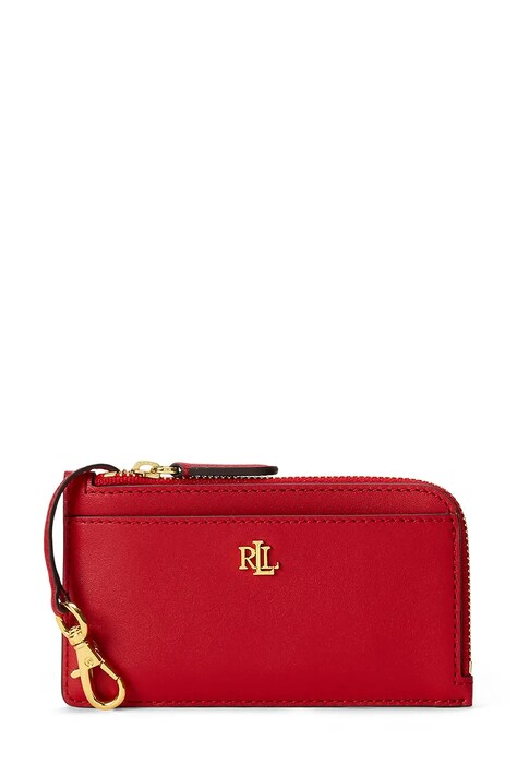 Lauren Ralph Lauren portfel damski skórzany czerwony 432P10421