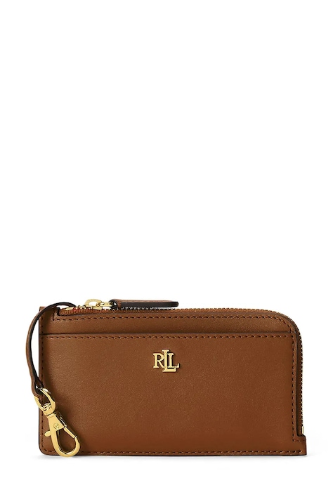 Lauren Ralph Lauren portfel damski skórzany brązowy 432P10421