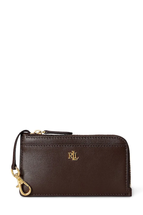 Lauren Ralph Lauren portfel damski skórzany brązowy 432P10421