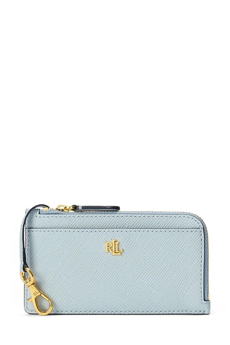 Lauren Ralph Lauren portfel damski skórzany niebieski 432P10422