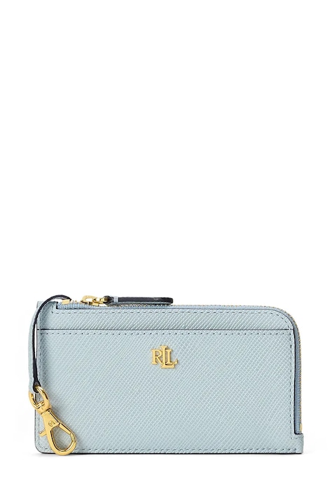 Lauren Ralph Lauren portfel damski skórzany niebieski 432P10422