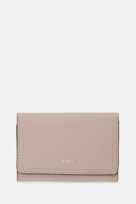 BOSS portfel damski skórzany Lenah Flap SM Wallet różowy 50563423