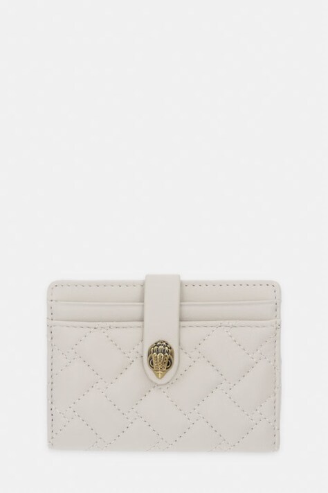 Kurt Geiger London etui na karty damskie skórzane Kensington beżowe 5018441109