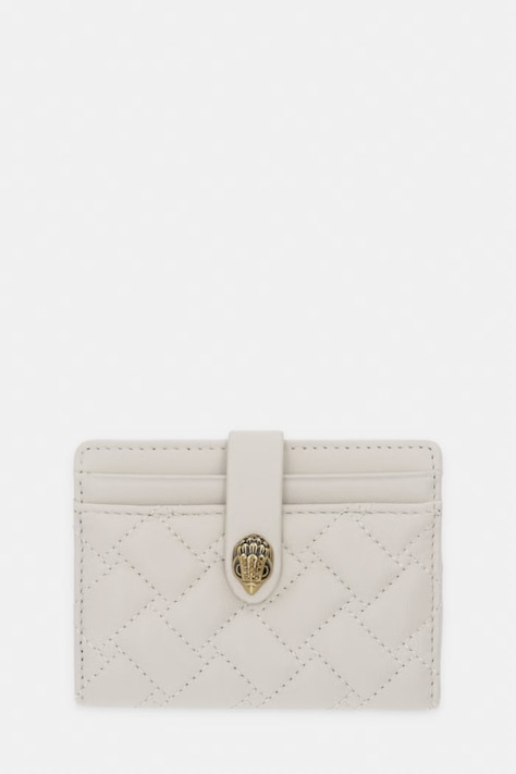 Kurt Geiger London etui na karty damskie skórzane Kensington beżowe 5018441109