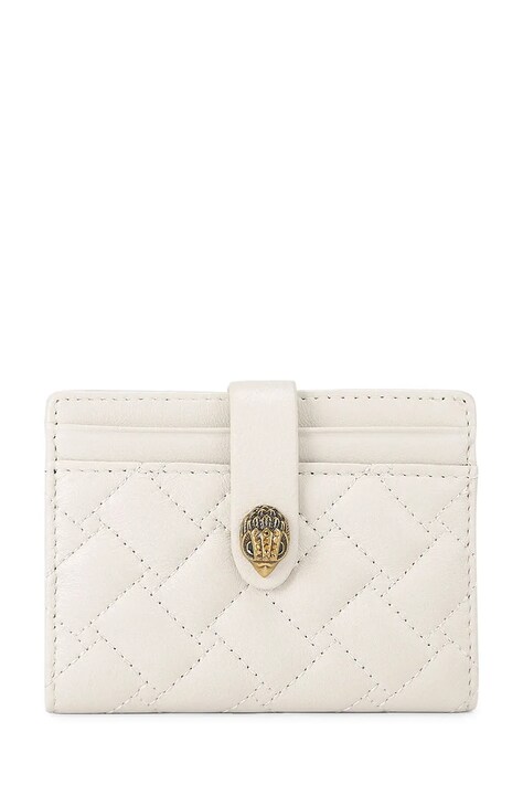 Kurt Geiger London etui na karty damskie skórzane Kensington beżowe 5018441109