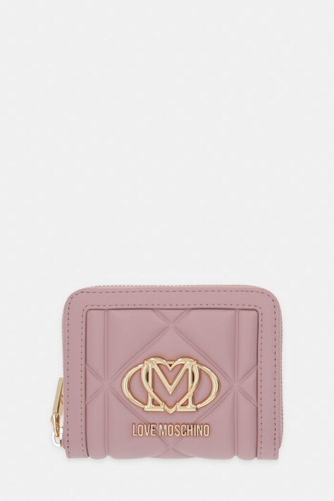 Love Moschino portfel damski z imitacji skóry różowy JC5641PP0OLC0600