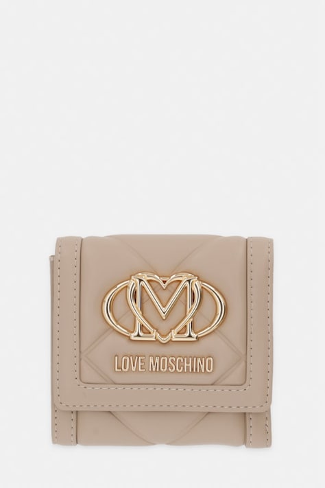 Love Moschino portfel damski z imitacji skóry beżowy JC5647PP0OLC0209