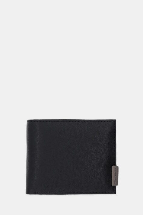 Δερμάτινο πορτοφόλι Tommy Hilfiger ανδρικό, χρώμα: μαύρο, AM0AM13961