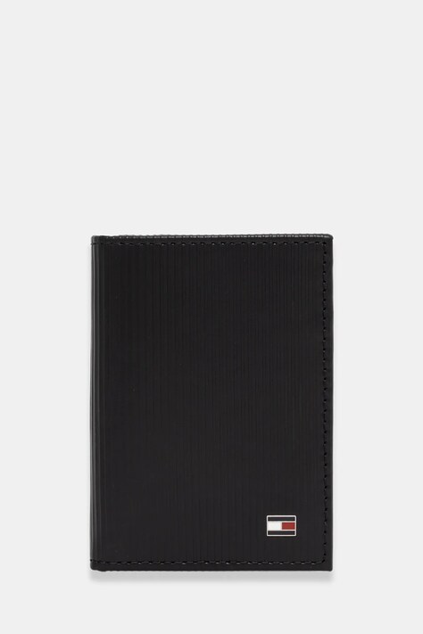 Tommy Hilfiger etui na karty skórzane kolor czarny AM0AM13967