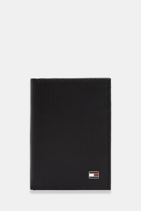 Tommy Hilfiger etui na karty skórzane kolor czarny AM0AM13967