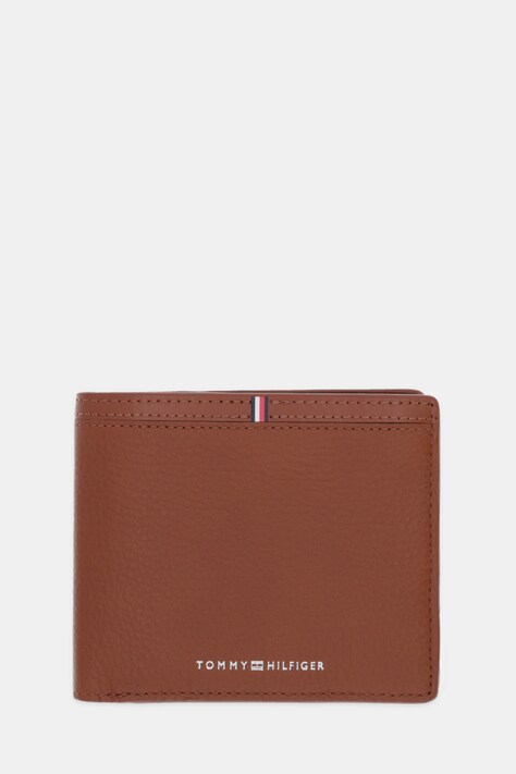 Tommy Hilfiger portfel skórzany męski kolor brązowy AM0AM13969