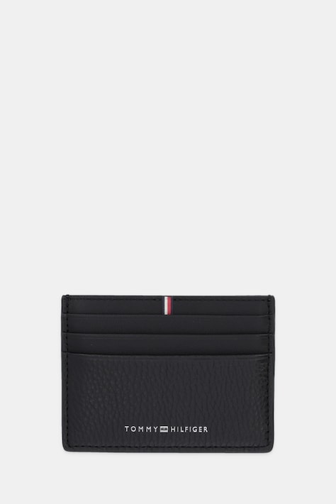 Tommy Hilfiger etui na karty skórzane kolor czarny AM0AM13972