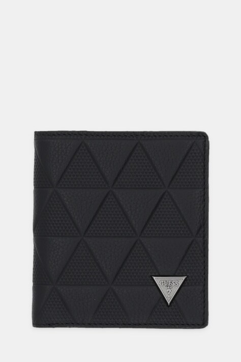 Δερμάτινο πορτοφόλι Guess TORINO ανδρικό, χρώμα: μαύρο, SMTOTE LEA22