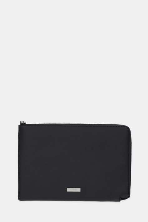 Calvin Klein saszetka skórzana kolor czarny LV04D1110G
