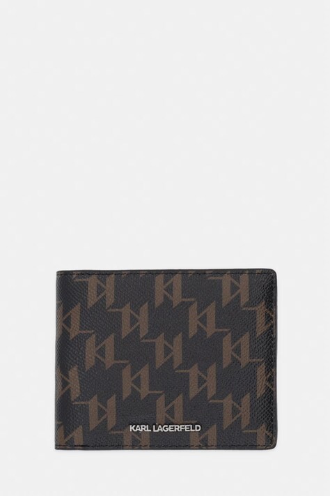 Karl Lagerfeld portfel K/MONOGRAM męski kolor brązowy B1M32055