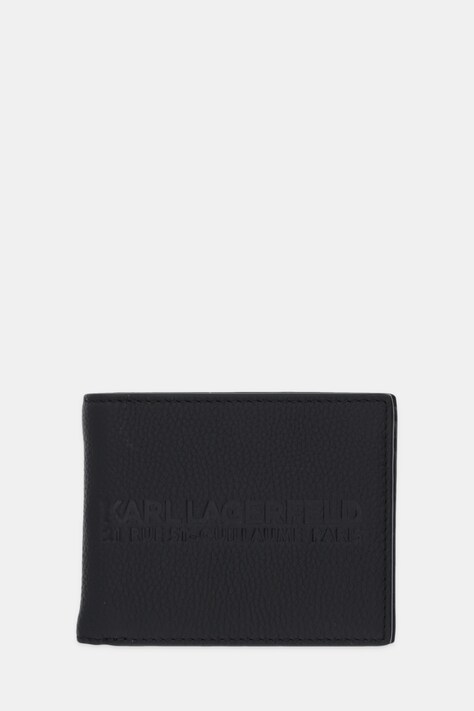 Kožni novčanik Karl Lagerfeld K/RSG za muškarce, boja: crna, A3M32050
