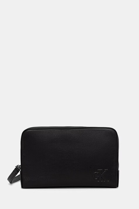 Calvin Klein vrecko pánske kožené čierne LV04D1172G