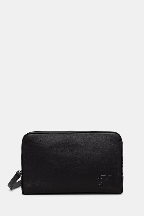 Calvin Klein vrecko pánske kožené čierne LV04D1172G