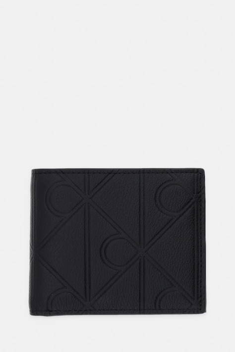 Calvin Klein портфейл мъжки от кожа черен LV04D1177G